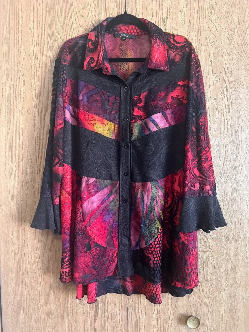 Calessa Boho Artsy Button-Down Tunic